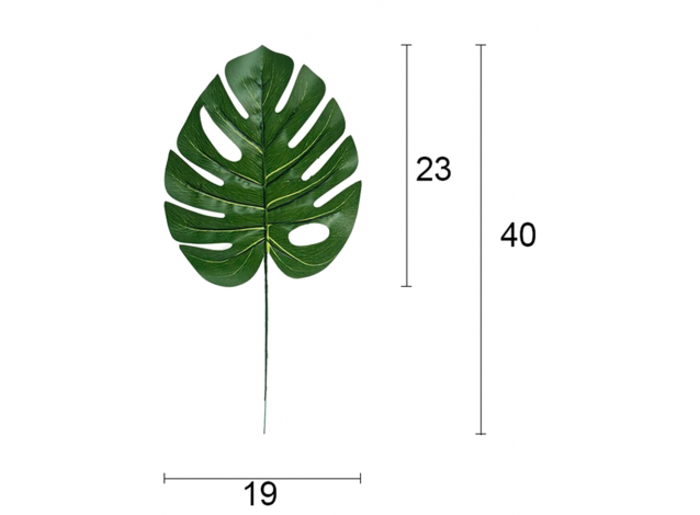 Лист монстеры 40 см