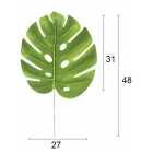 Лист монстеры 48 см