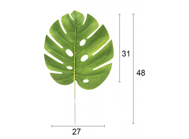 Лист монстеры 48 см