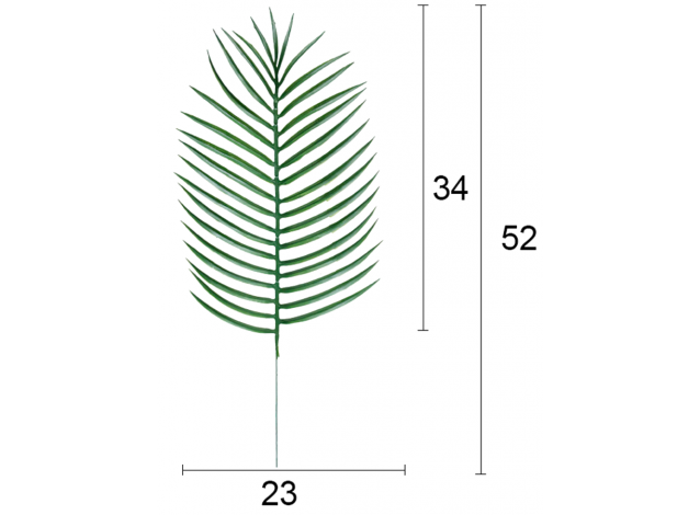 Лист пальмы 52 см 