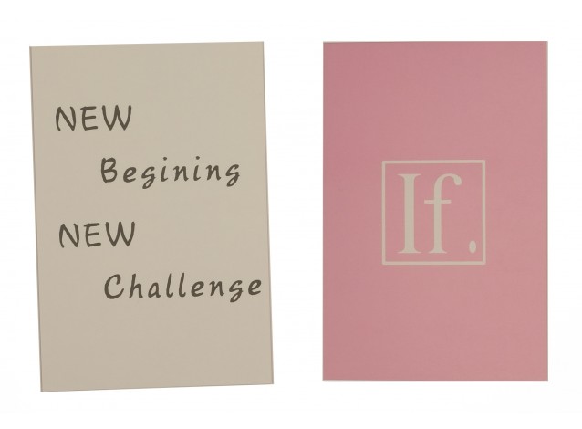 Листівка 10х15см (напис 'new begining new challenge'+напис 'If')