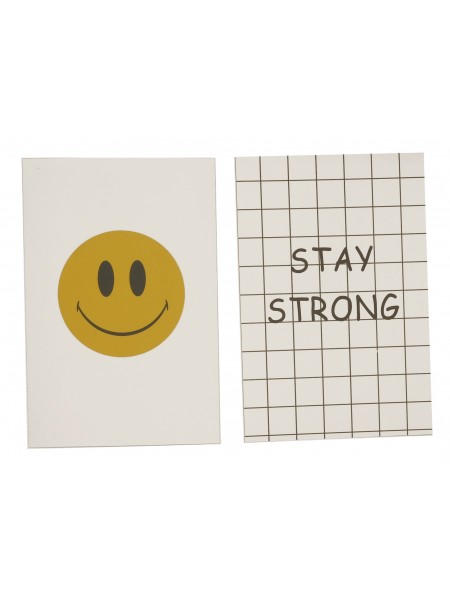 Листівка 10х15см (смайлик + напис 'Stay strong')