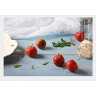 Двусторонний фотофон 57*87 см. Голубые деревянные рейки + синие состаренные доски