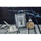 Фотофон синий мрамор + черный мрамор с золотыми вкраплениями