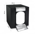 Фотобокс 80x80x80 см, 4 фони, з підсвіткою 60 Вт