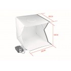 Фотобокс с подсветкой, 30 см, 2 фона (лайтбокс, фотокуб, lightbox, лайткуб, портативная мини фотостудия)