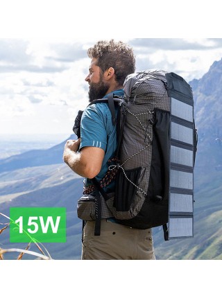 Складная портативная туристическая солнечная панель Solar Charger 15Вт