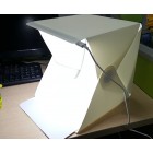 Фотобокс с подсветкой 24 см, 2 фона. (лайтбокс, фотокуб, lightbox, портативная мини фотостудия, лайткуб)