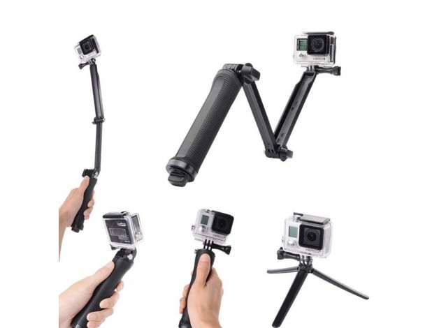 Монопод для екш камер GoPro 3-Way Mount (гопро, Xiaomi, SJCam, телефону)