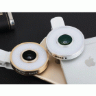 Mx-601 Набор линз Фишай, макро с LED подсветкой (selfie ring) для телефона, IPhone 
