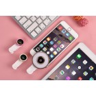 Mx-601 Набор линз Фишай, макро с LED подсветкой (selfie ring) для телефона, IPhone 